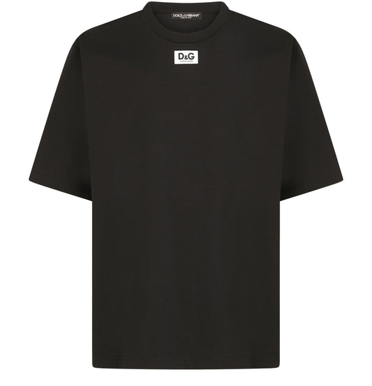 DOLCE & GABBANA Cotton T-shirt with D&G patch