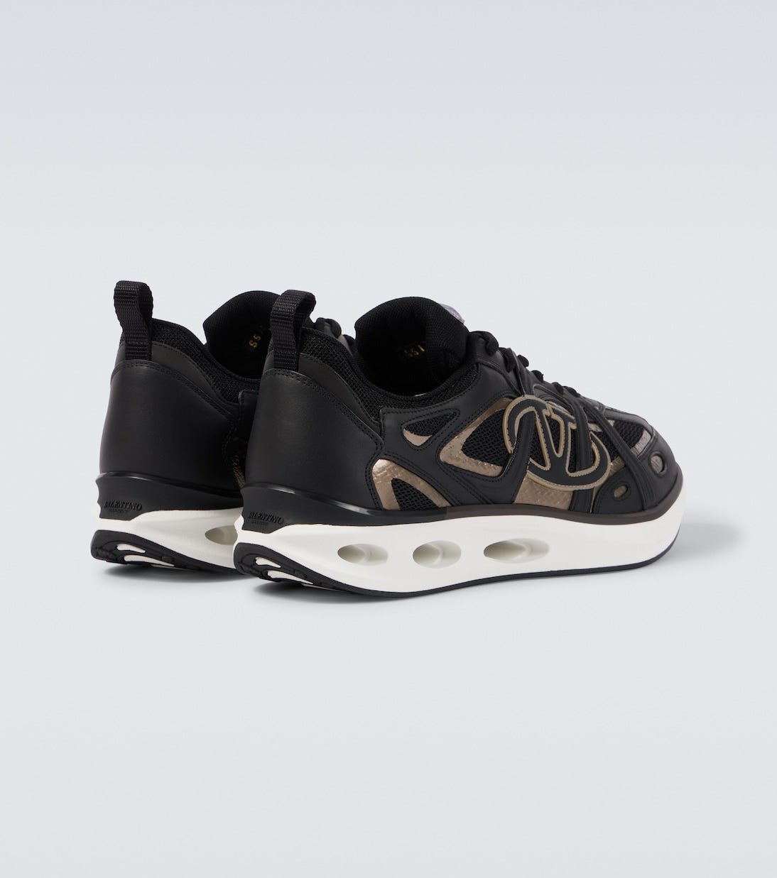 Valentino Garavani EasyJog VLogo leather-trimmed sneakers