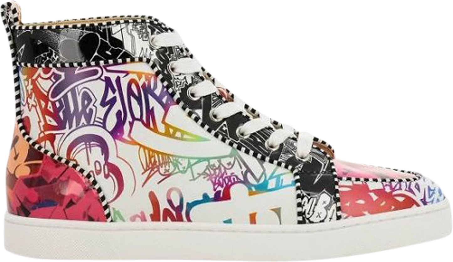 Christian Louboutin Hombres Rantus Orlato Flat Wallgraf Graffiti Zapatillas altas