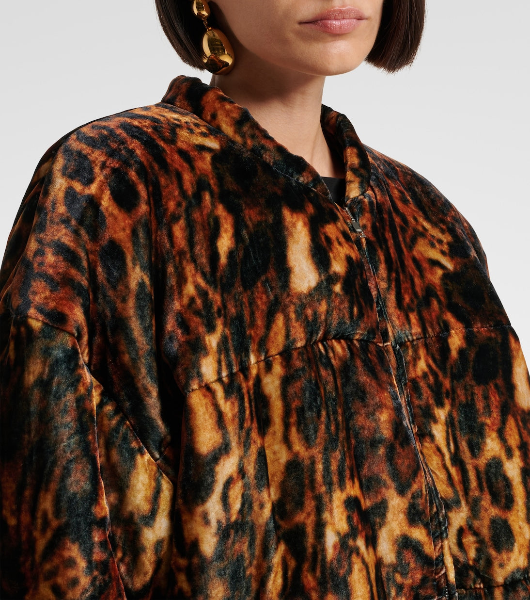 ISABEL MARANT Delima leopard-print bomber jacket