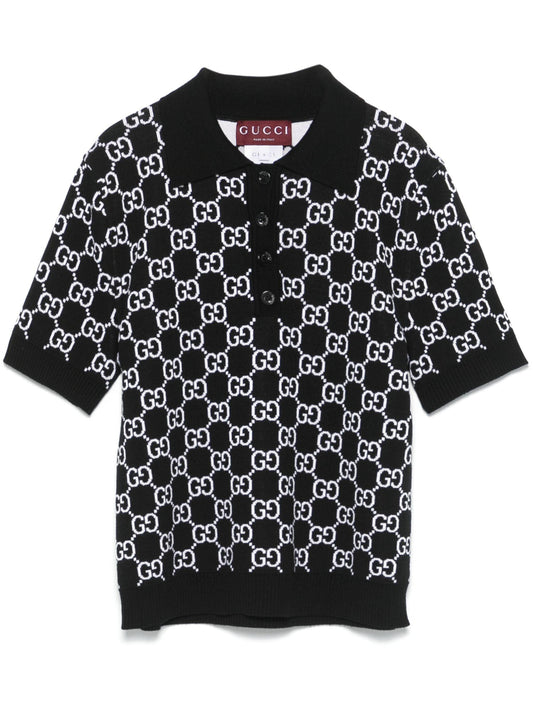 Gucci reversible GG-jacquard polo top