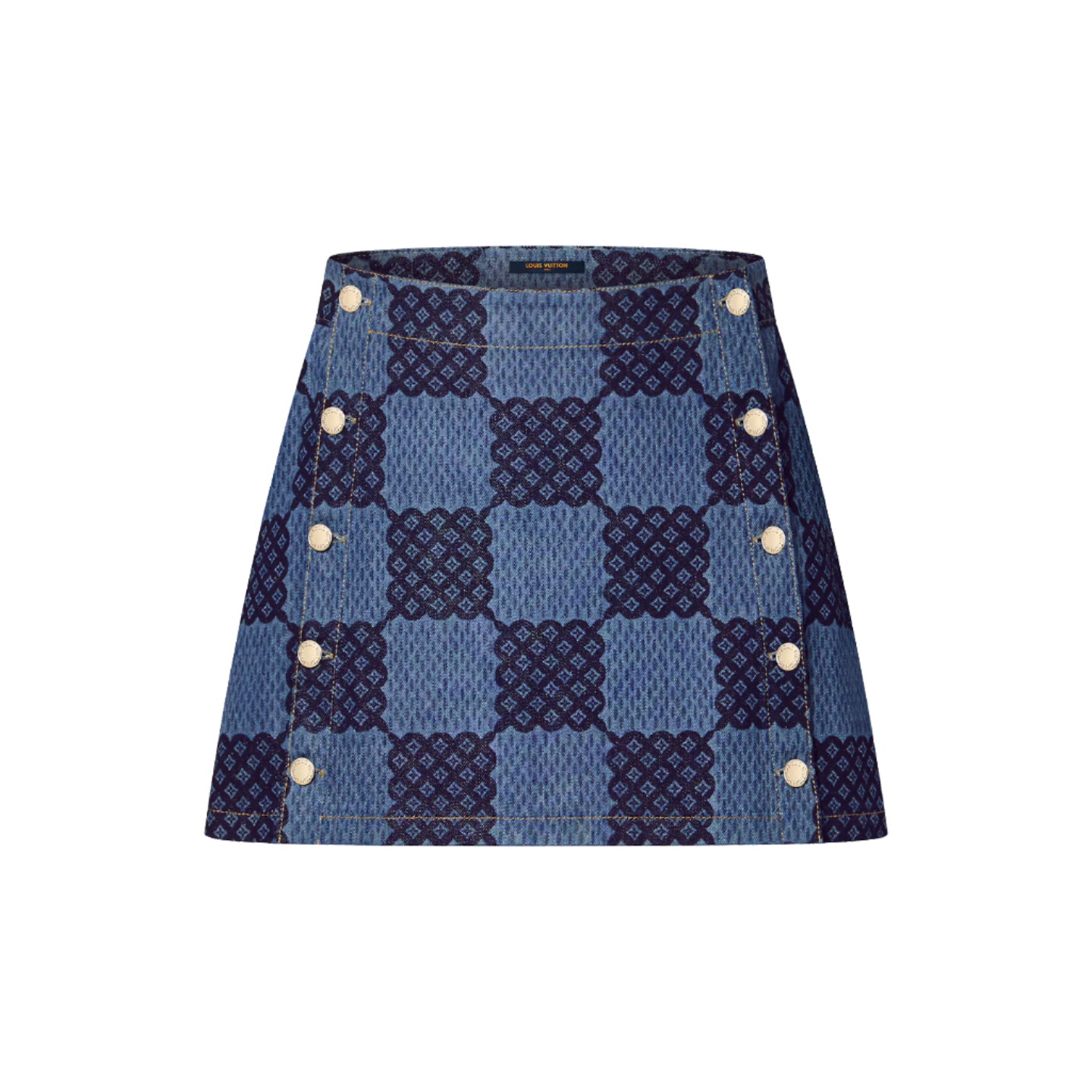 Louis Vuitton 1AFMQX Damier Denim Mini Skirt