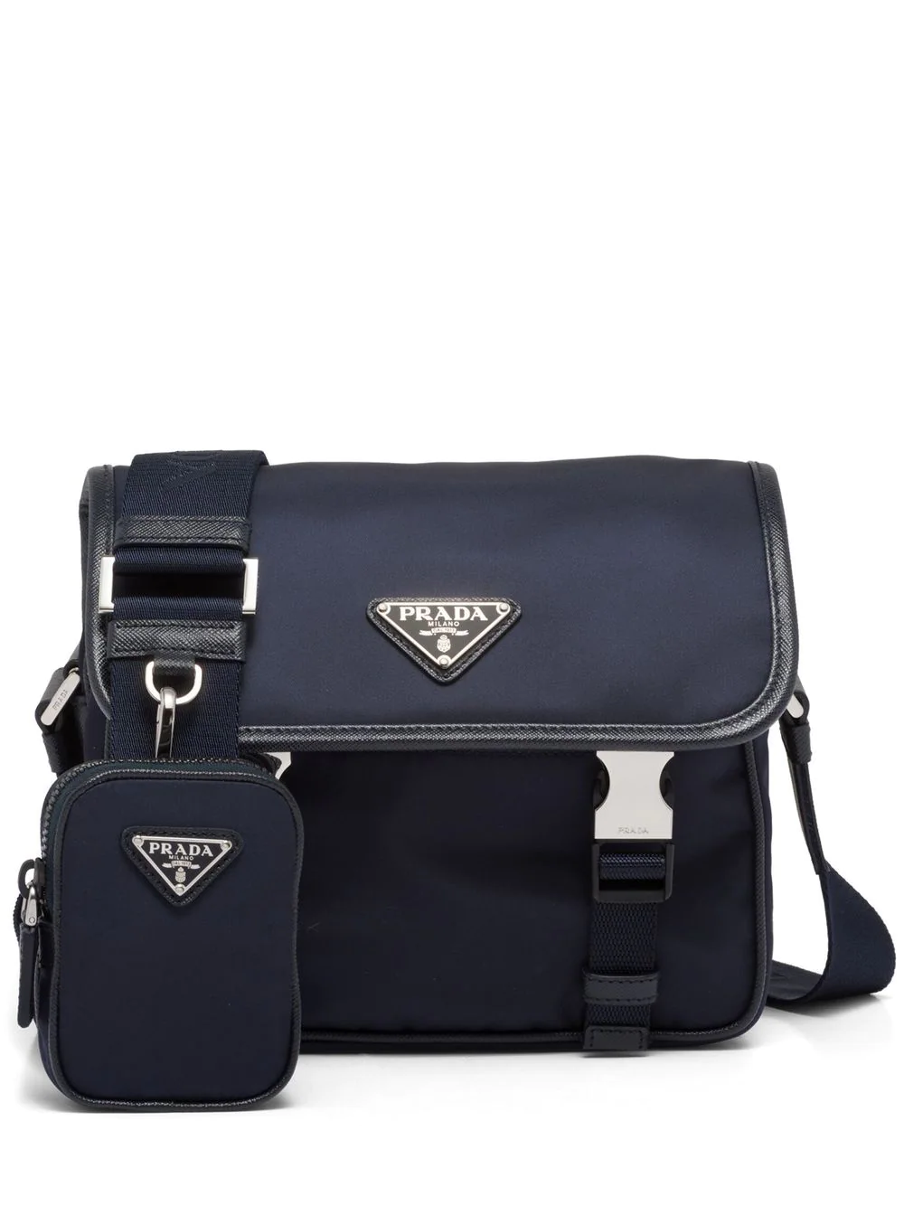 Prada bolso messenger de Re-Nylon con placa del logo