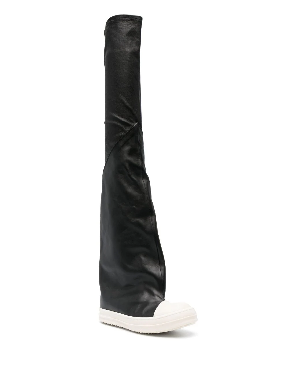 Rick Owens 30mm contrast-toe thigh-high boots