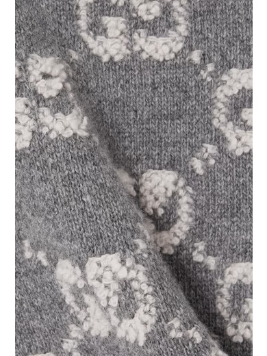 GUCCI Jacquard-knit wool-bouclé sweater