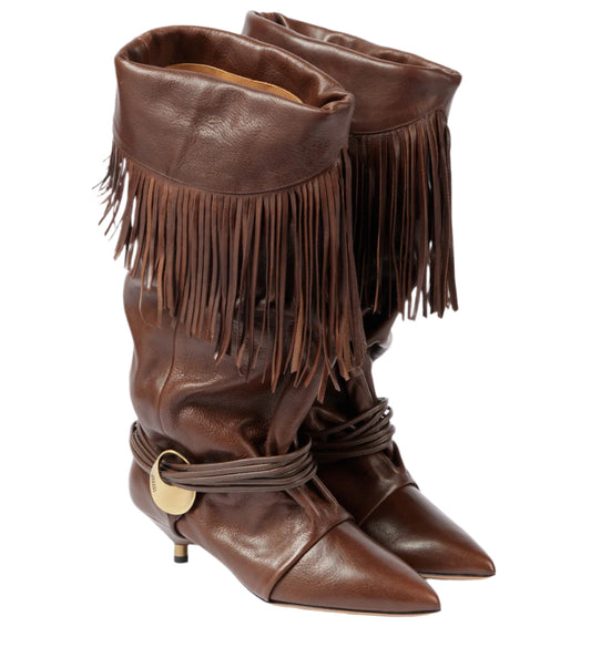 ISABEL MARANT Elten 45 fringed leather boots