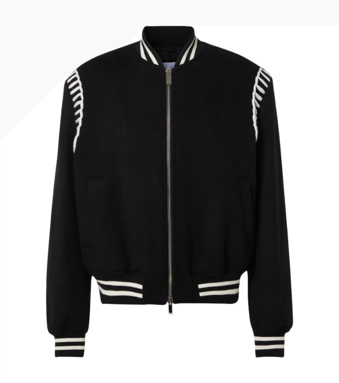 Alexander McQueen Embroidered wool bomber jacket