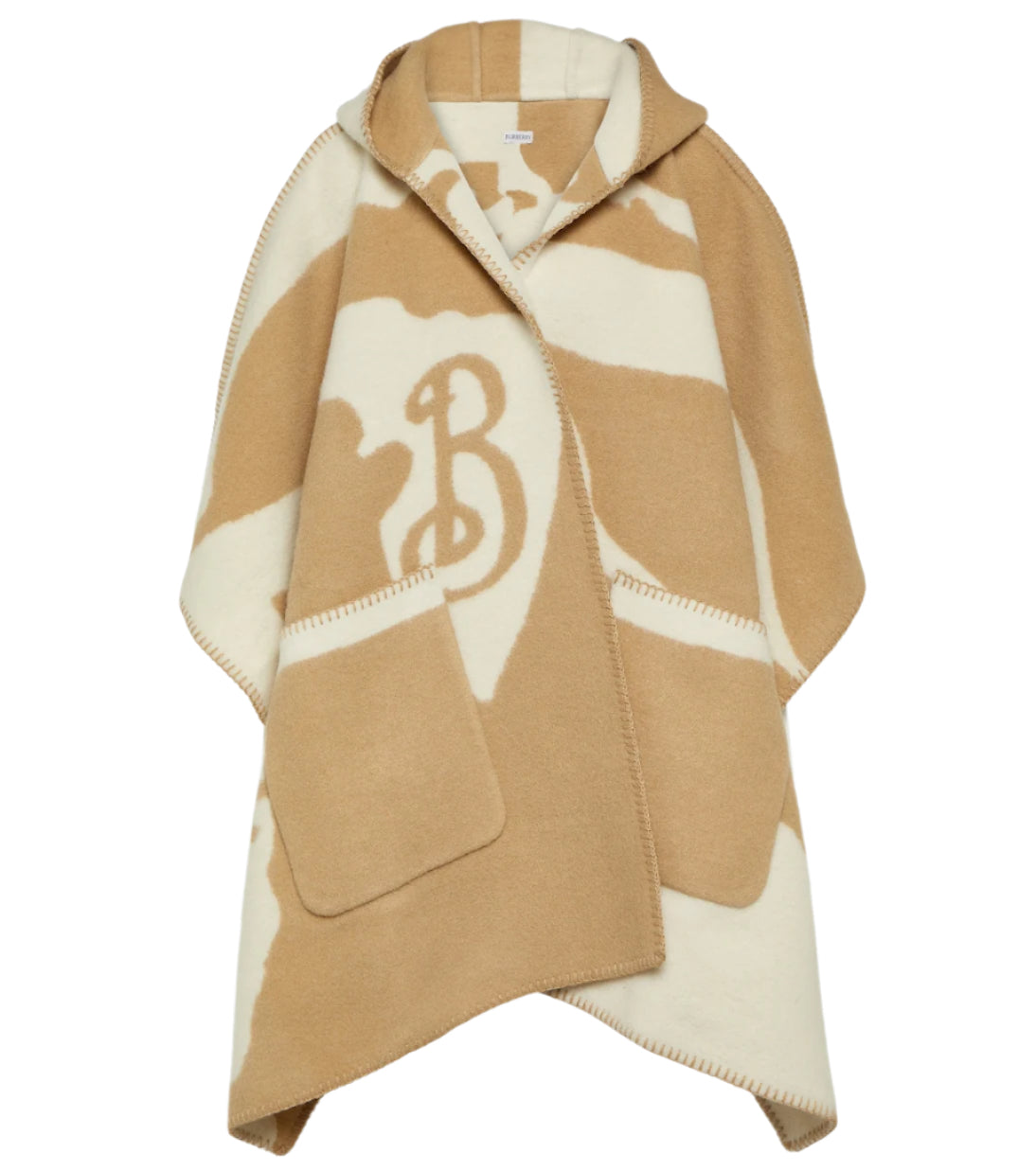 BURBERRY Printed wool cape