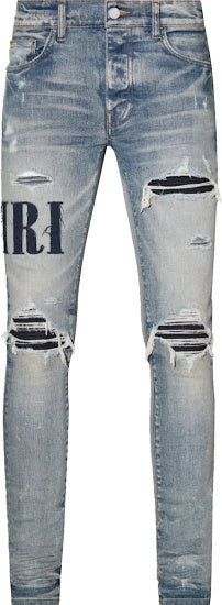 Amiri DENIM APPLIQUE LOGO JEAN - CLAY INDIGO