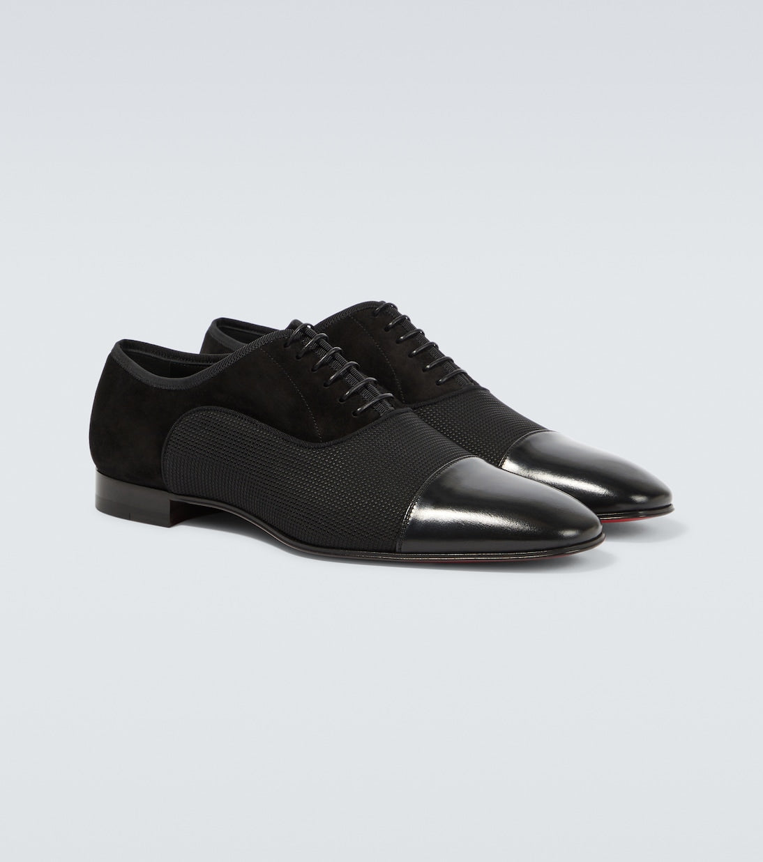 Christian Louboutin Greggo leather-trimmed Oxford shoes