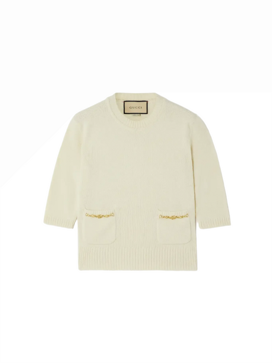 GUCCI Chain-embellished cashmere sweater