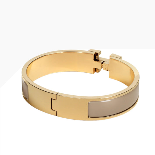 Hermès Marron Glacé Clic H bracelet