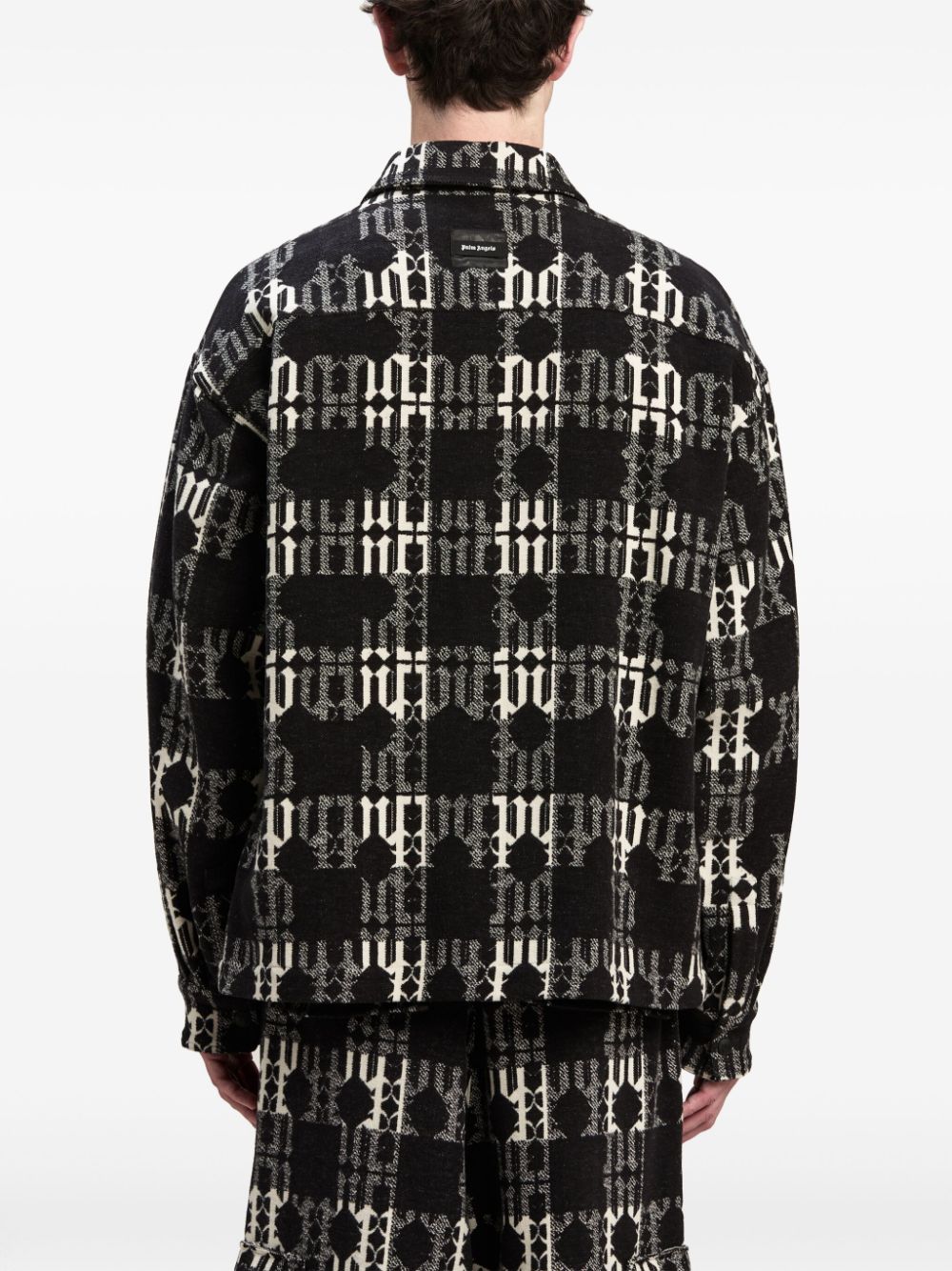 Palm Angels monogram-pattern cotton shirt