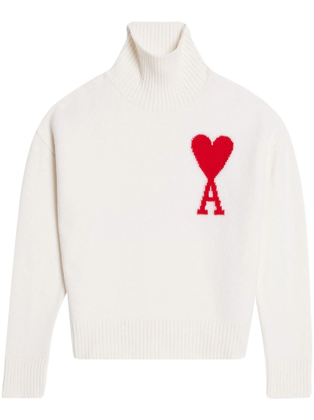 AMI Paris Ami De Coeur roll-neck wool jumper