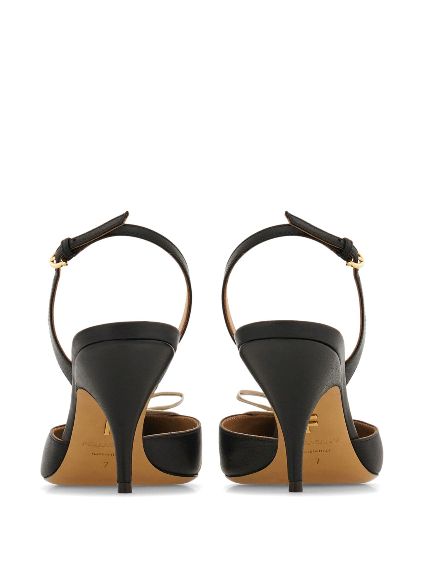 Ferragamo 70mm leather slingback pumps