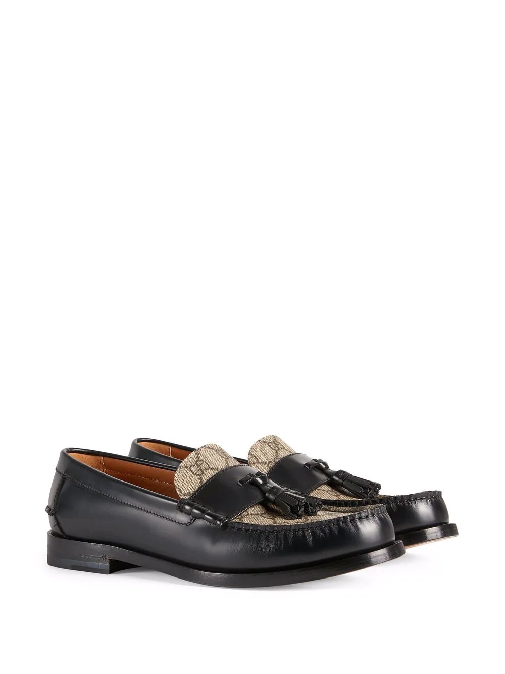 Gucci tassel-detail GG canvas loafers