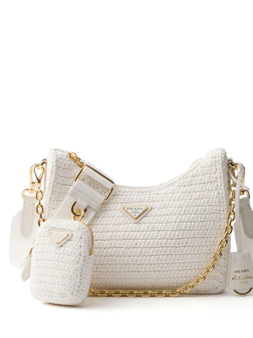 Prada Re-Edition 2005 crochet shoulder bag