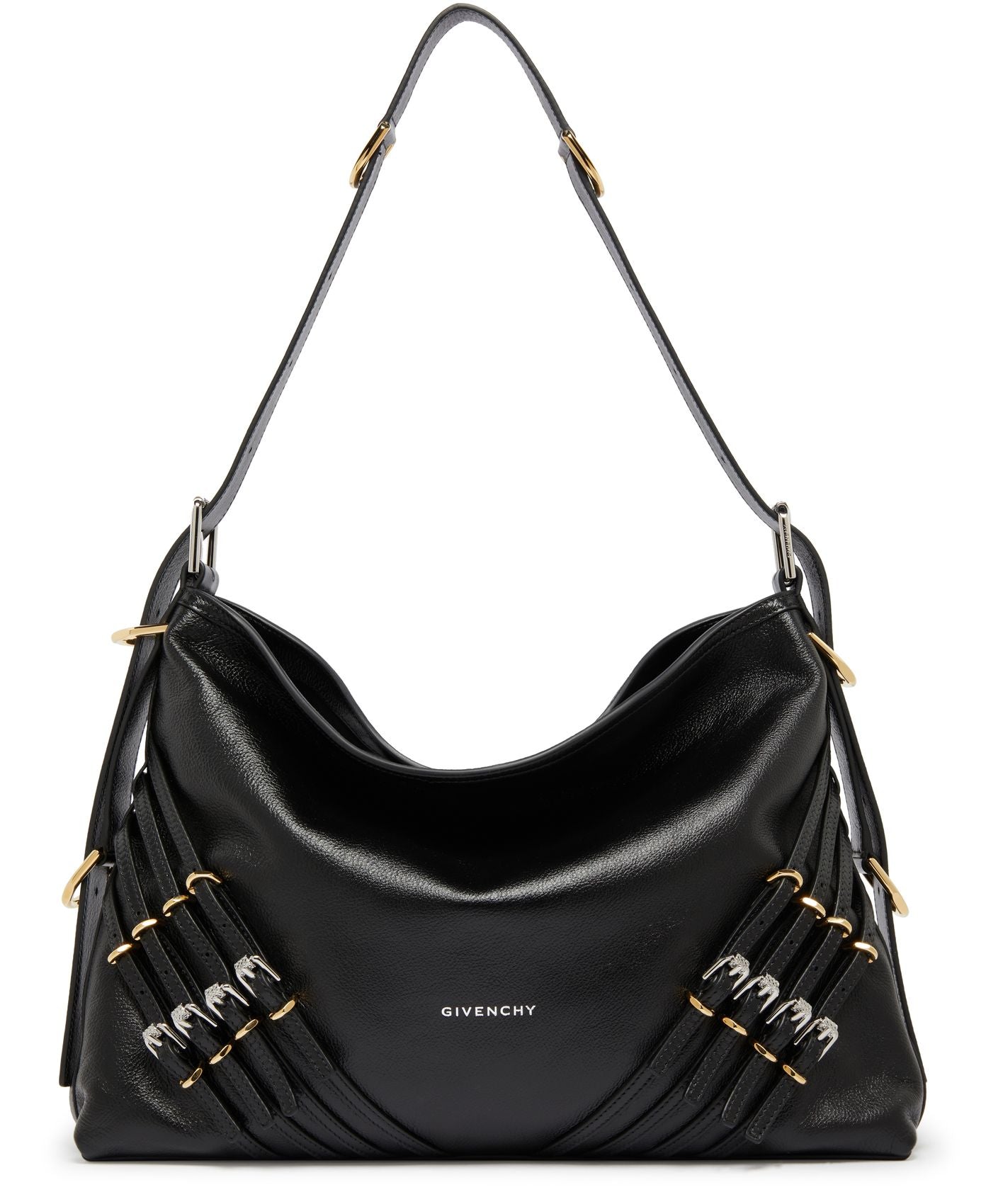 GIVENCHY Medium Voyou bag in leather with multi-buckles