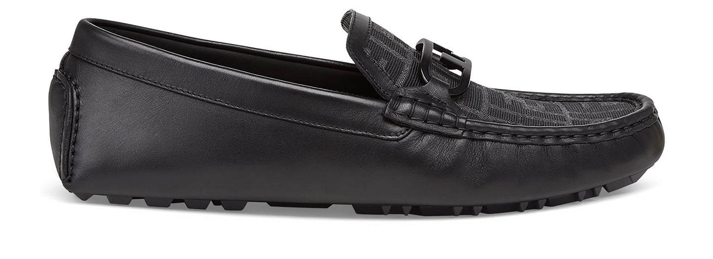 FENDI leather driver loafers