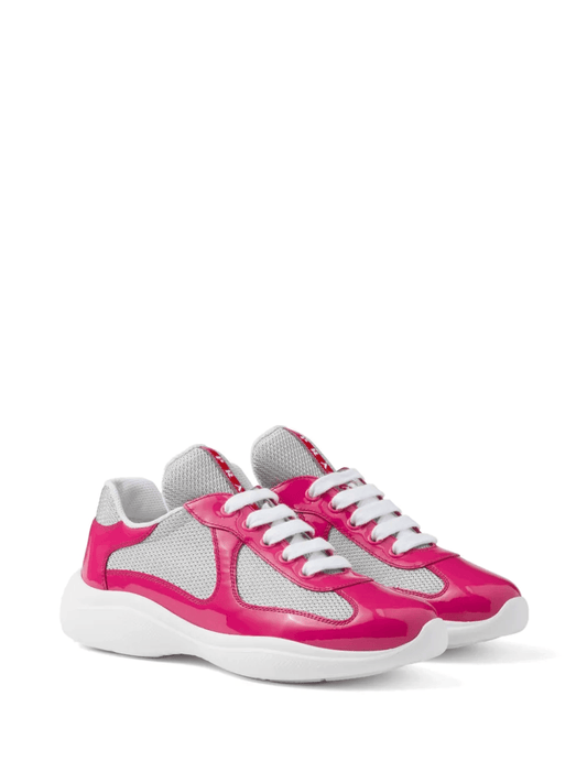 Prada America's Cup fuchsia pink  panelled sneakers