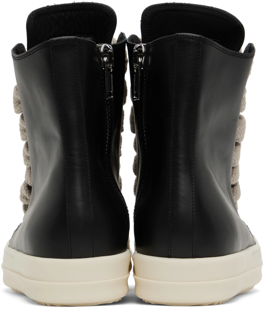 RICK OWENS Baskets zippées noires