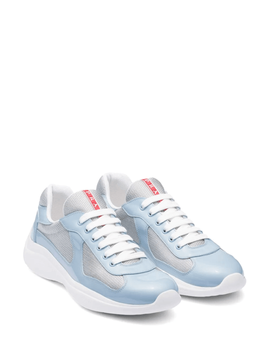 Prada America's Cup light blue/light grey sneakers