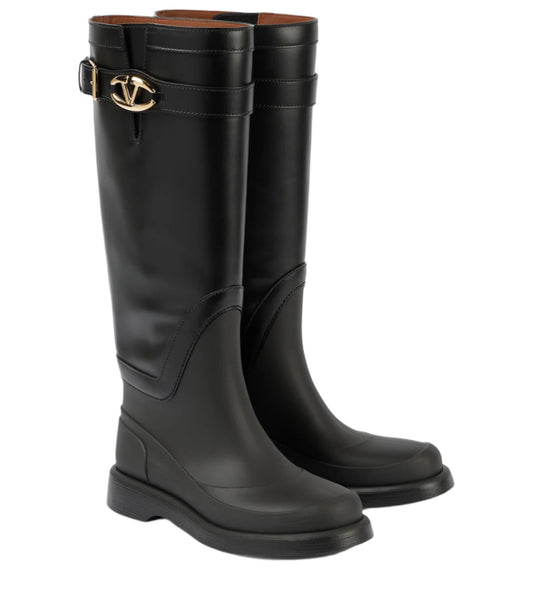 VALENTINO GARAVANI VLogo Bold leather knee-high boots