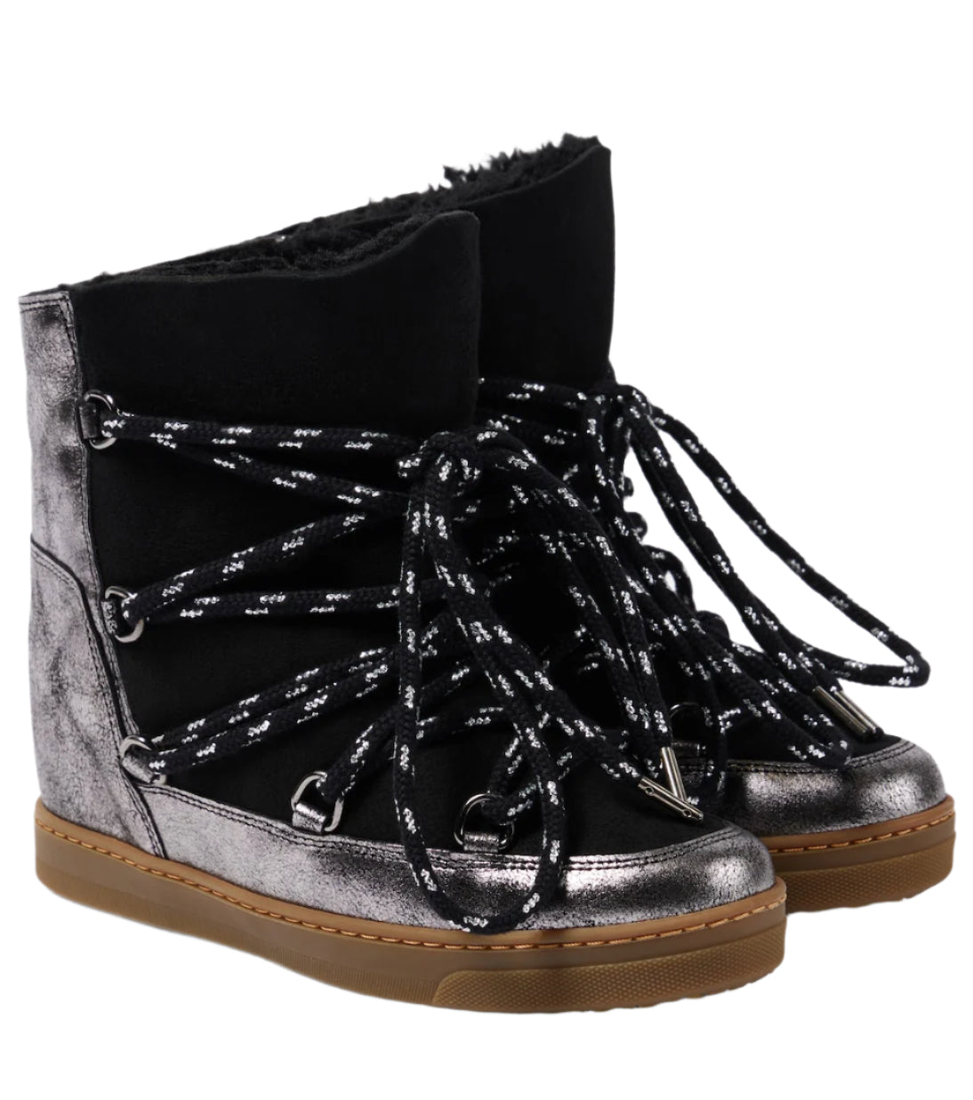 ISABEL MARANT Nowles shearling-lined leather snow boots