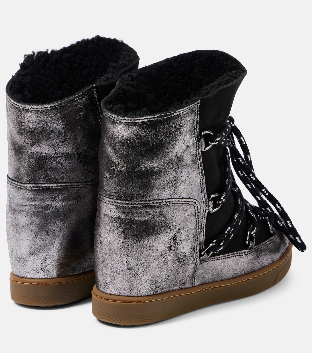 ISABEL MARANT Nowles shearling-lined leather snow boots