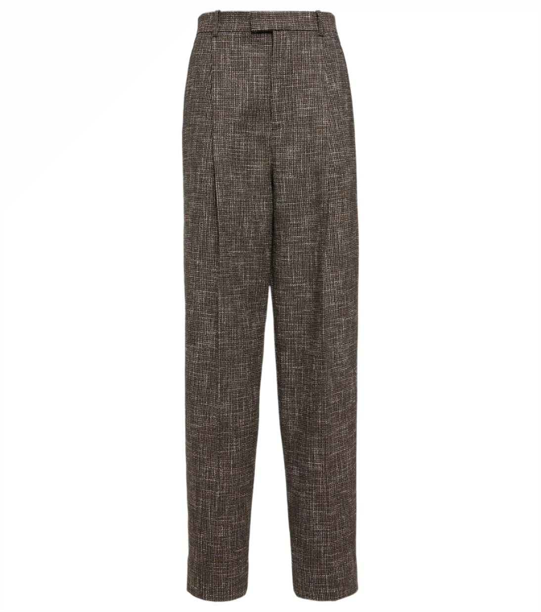 BOTTEGA VENETA Wool and cotton-blend wide-leg pants