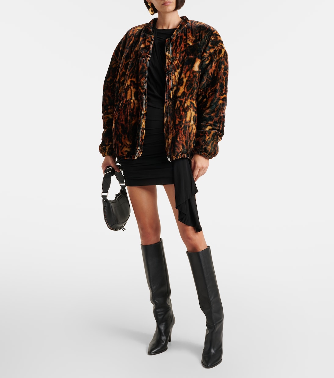 ISABEL MARANT Delima leopard-print bomber jacket