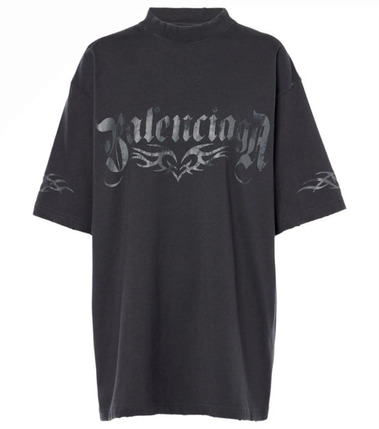 BALENCIAGA Logo oversized cotton jersey T-shirt