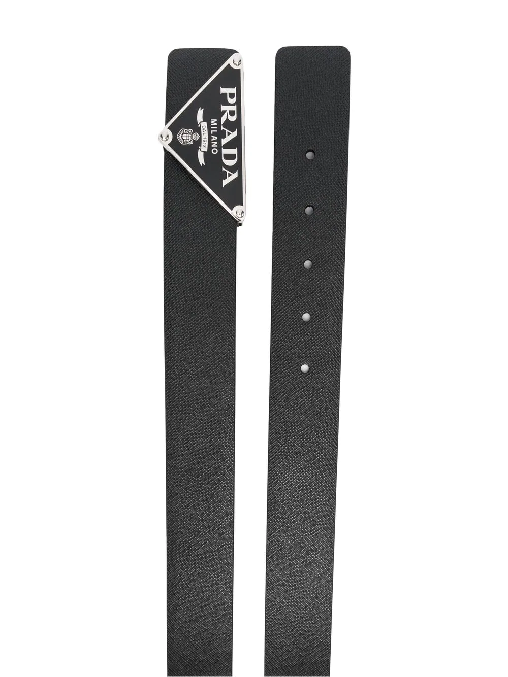 Prada saffiano logo-buckle belt