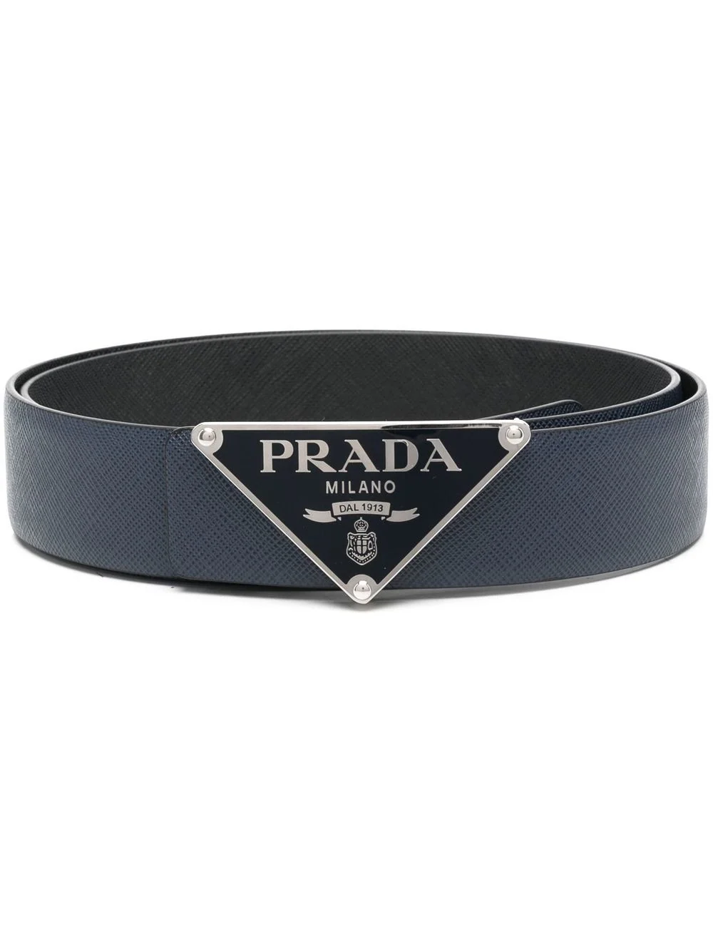 Prada cinturón saffiano con hebilla del logo