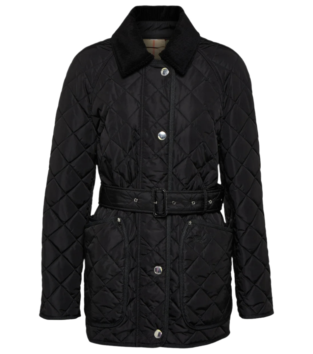 BURBERRY Quilted belted jacket