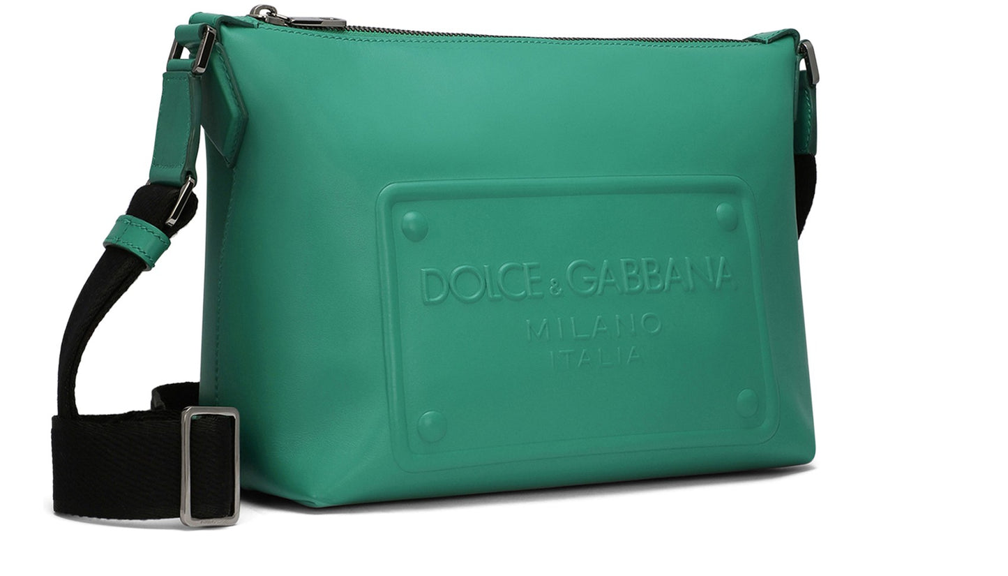 DOLCE &amp; GABBANA Sac bandoulière en cuir de veau avec logo