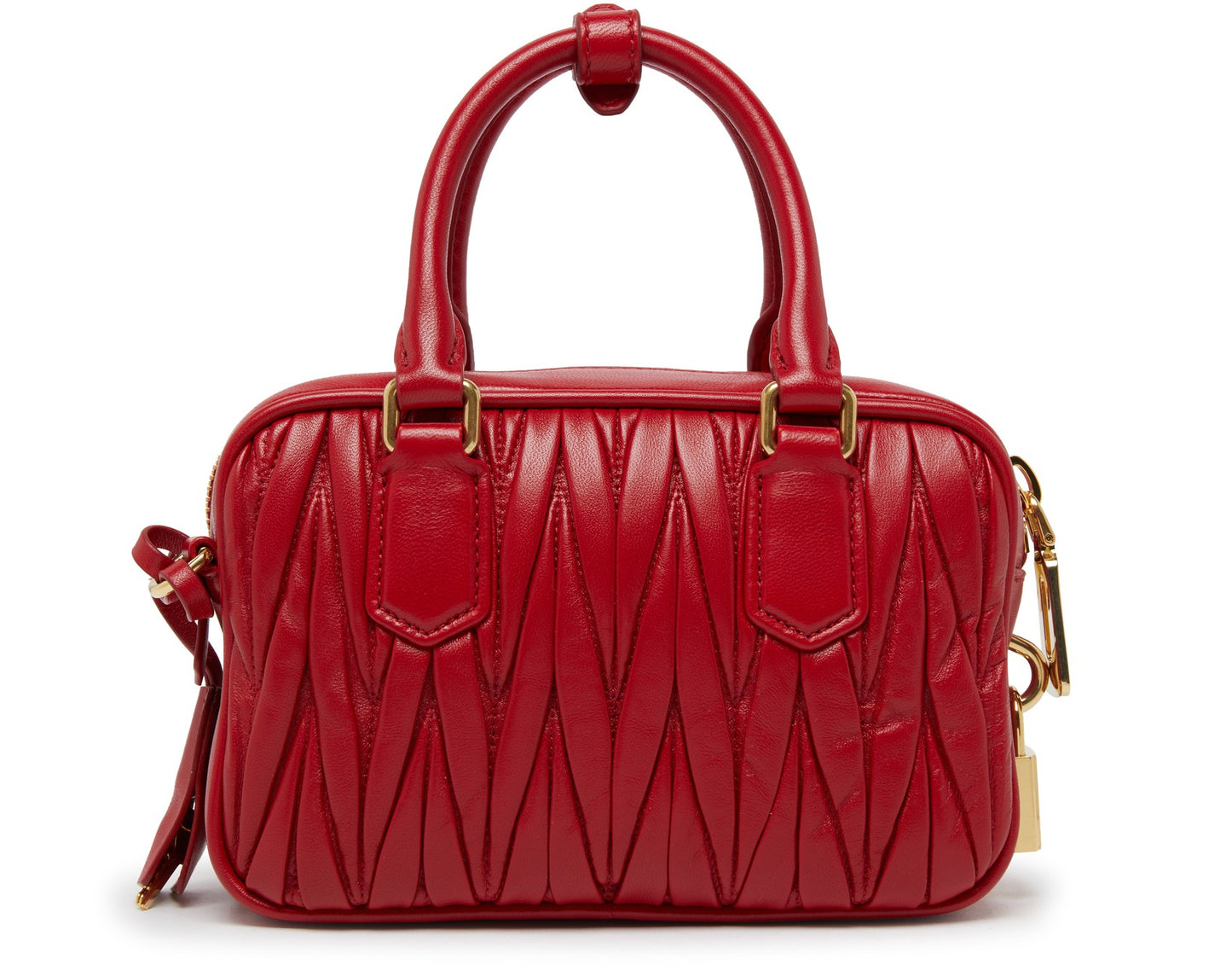 MIU MIU Quilted bag Red Arcadie Top handle