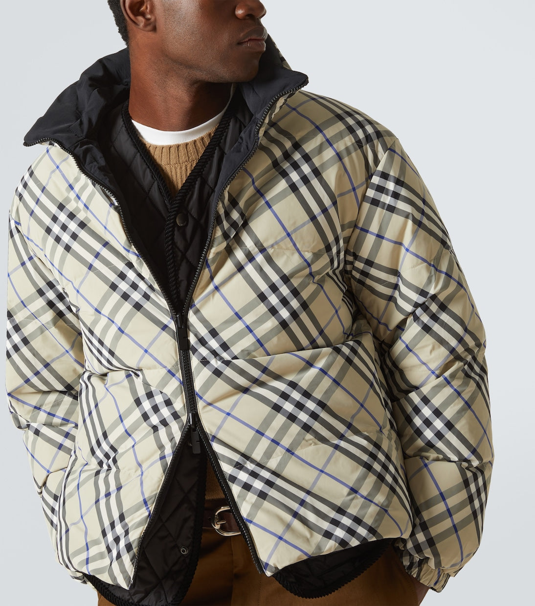 Burberry Checked quilted jacket