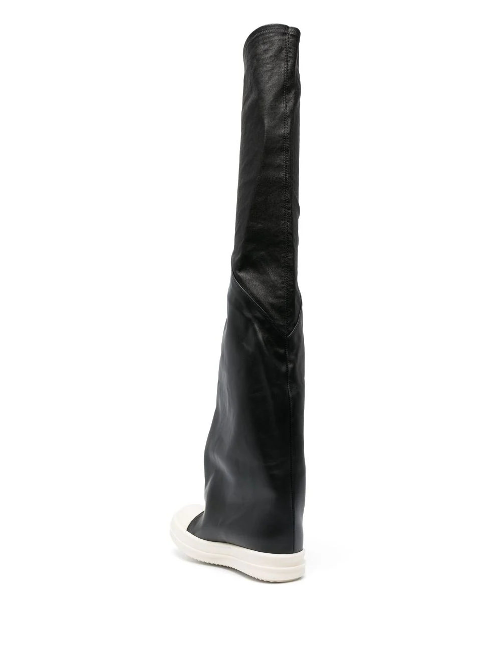 Rick Owens 30mm contrast-toe thigh-high boots