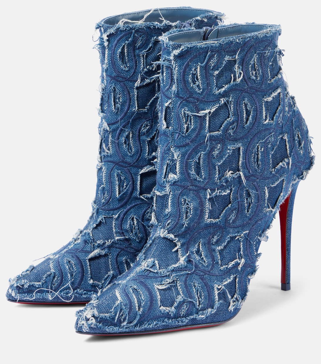 Christian Louboutin So Kate 100 denim ankle boots pumps