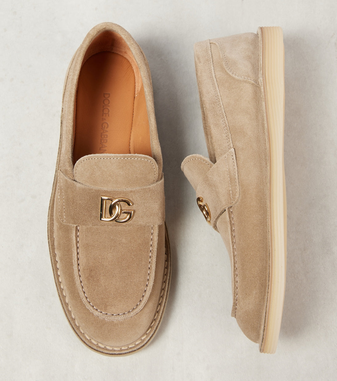 DOLCE&GABBANA DG suede loafers