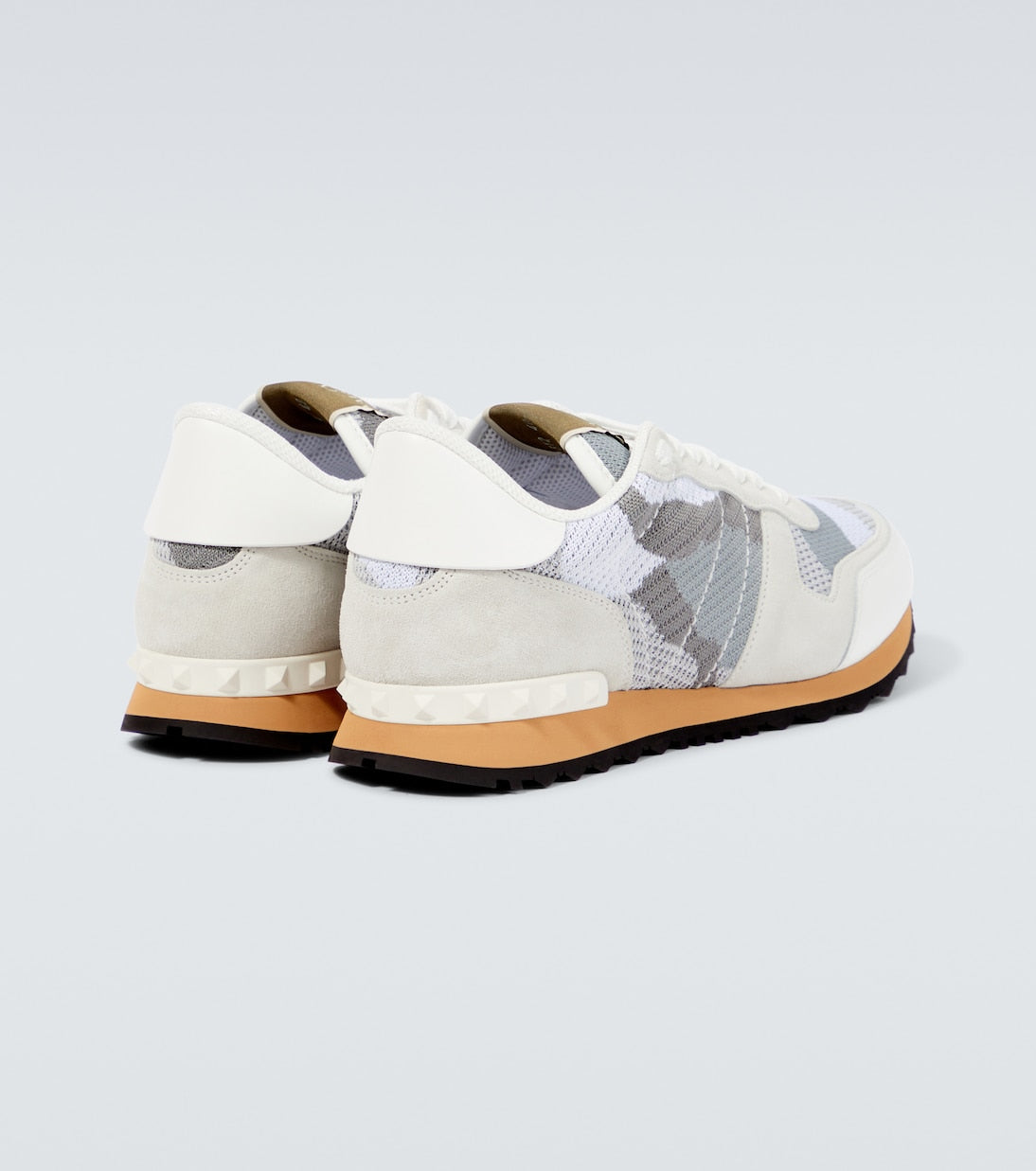 Valentino Garavani Rockrunner leather-trimmed sneakers