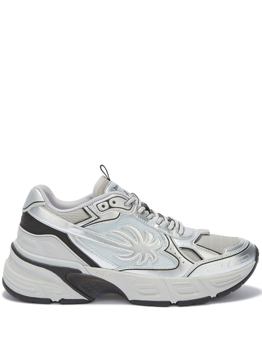 Palm Angels metallic-effect panelled sneakers