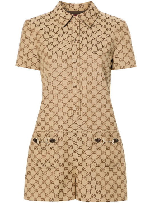 Gucci GG Supreme canvas playsuit