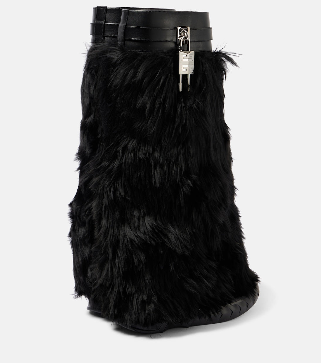 GIVENCHY Shark Lock alpaca knee-high boots