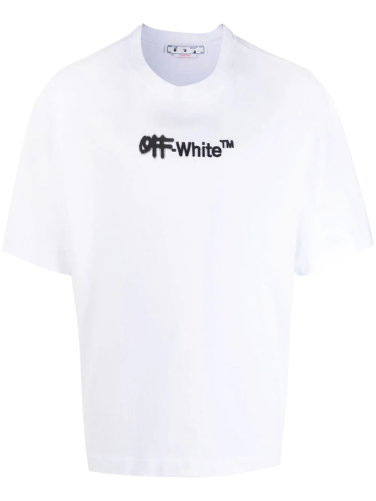 T-shirt en coton à logo brodé Off-White