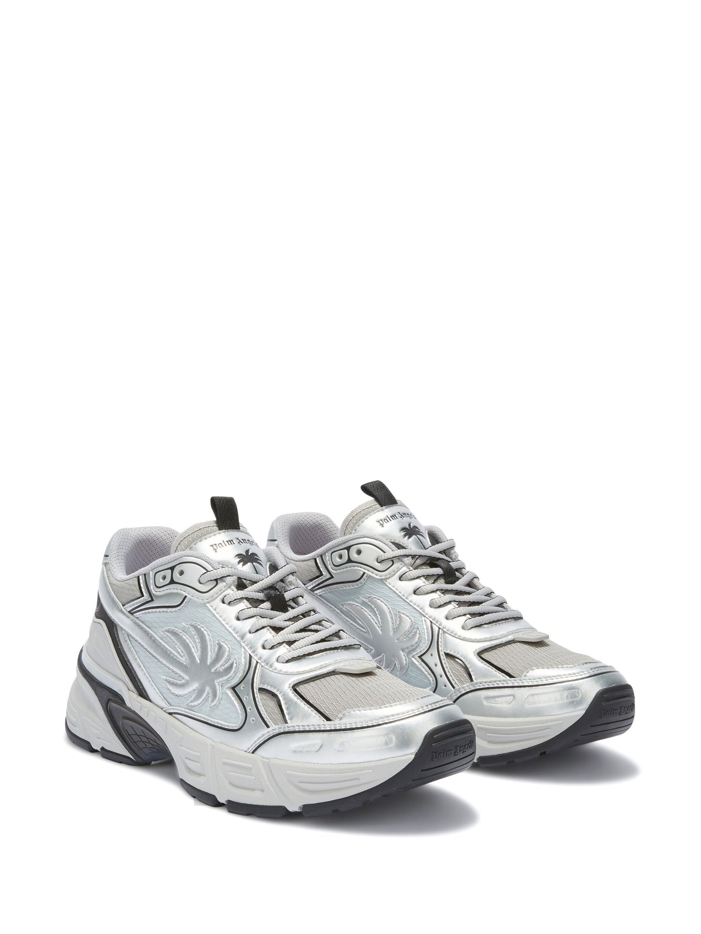 Palm Angels metallic-effect panelled sneakers