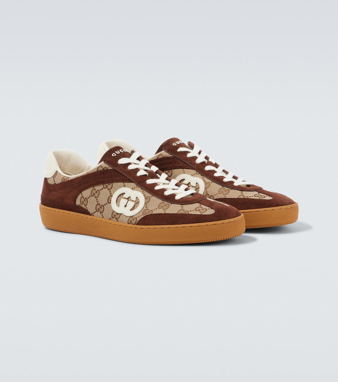 Gucci GG suede-trimmed sneakers