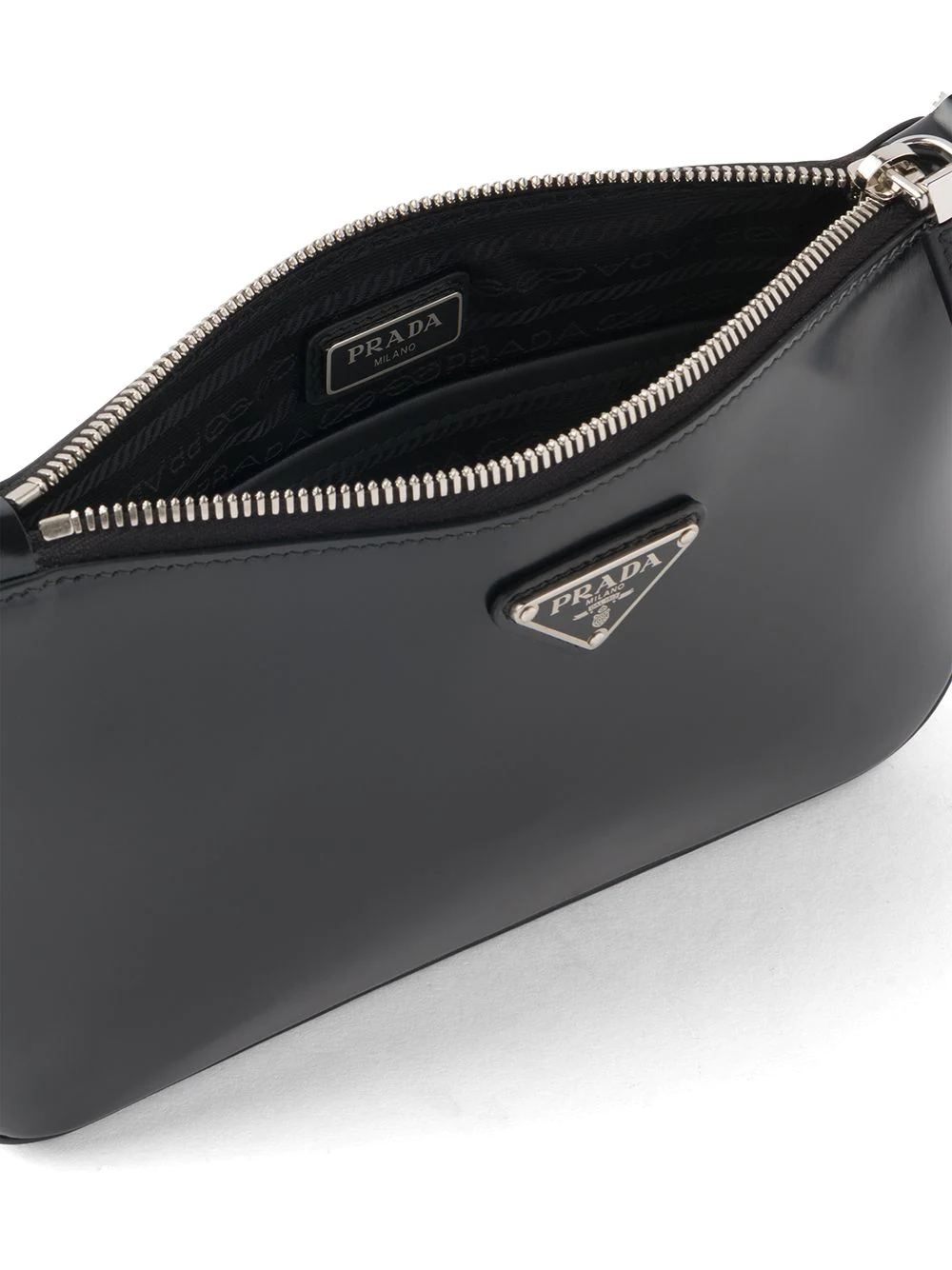 Prada logo-plaque shoulder bag