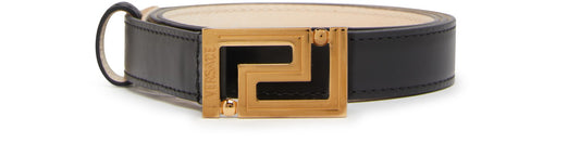 VERSACE Calf Leather Belt with 20mm Width